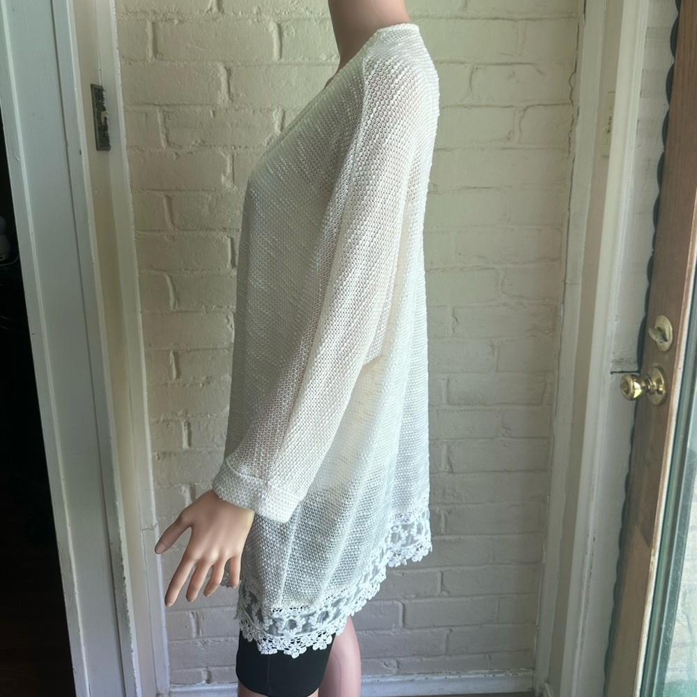 Forever 21 size medium cream and white colored boho comfy stretch lace - Picture 2 of 12